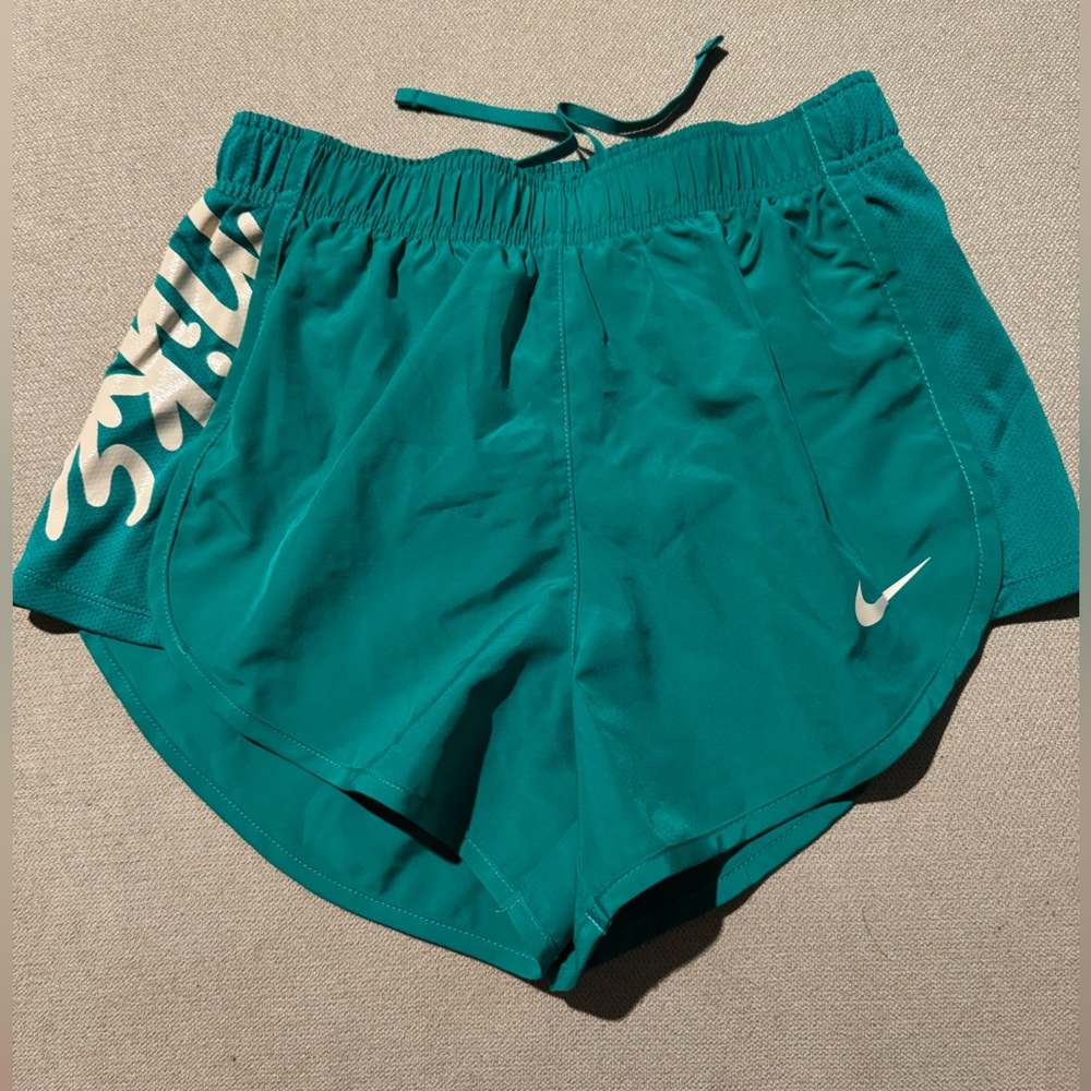 Green Nike running shorts size xs